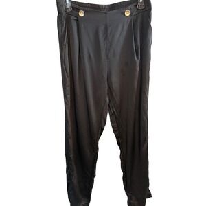 Lily Silk Mulberry Pants 28 6/8 Black Lounge Quiet Luxury Sophisticated Office